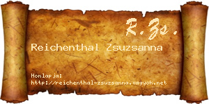 Reichenthal Zsuzsanna névjegykártya